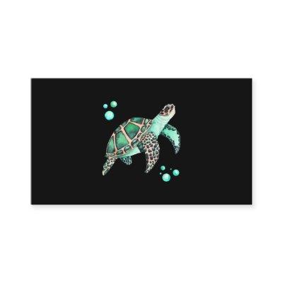 Beautiful Sea Turtle Watercolor