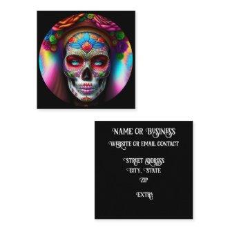 Beautiful Sugar Skull Square