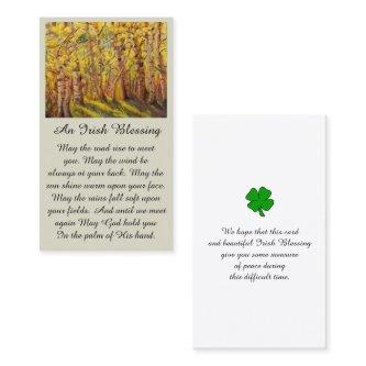 Beautiful Sunlit Aspen Forest Memorial Card