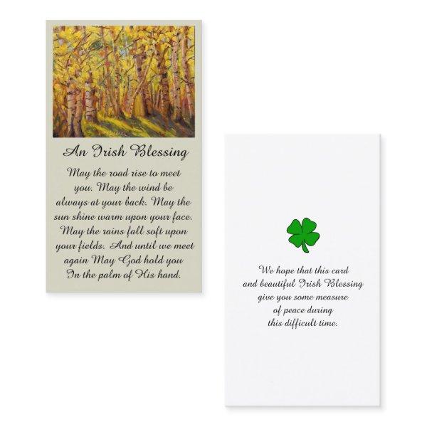 Beautiful Sunlit Aspen Forest Memorial Card