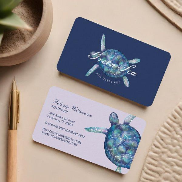 Beautiful Swimming Ocean Sea Turtle Illustration