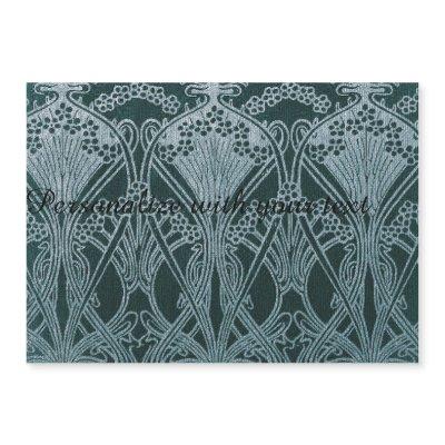 Beautiful,teal silver,art nouveau pattern,floral,m