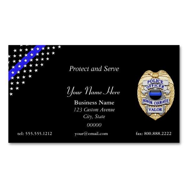 Beautiful Thin Blue Line Police Stars and Stripes Magnetic