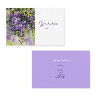 Beautiful Wisteria Flowers In Watercolor