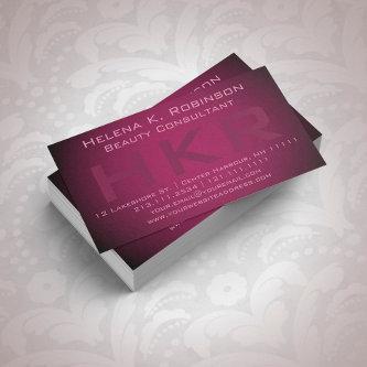 Beauty Consultant Elegant Gradient Monogram