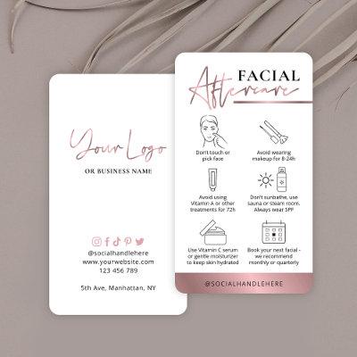 Beauty Copper Rose Gold Logo Facial Aftercare