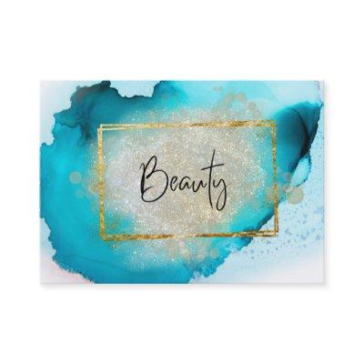 *~* BEAUTY - Glitter Gold Frame  Silver Glow