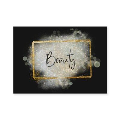 *~* BEAUTY - Glitter Gold Frame Silver Glow