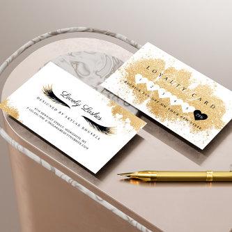 Beauty Gold Dusted Mascara Eye Lashes Luxurious Loyalty Card