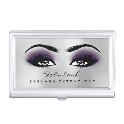 Beauty Lashes Makeup Plum Gray Silver Microblading  Case