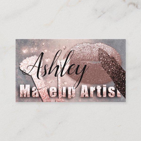 Beauty Makeup Artist Appointment Card Rose Glaitte