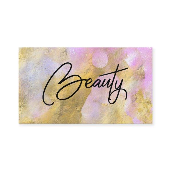 *~* BEAUTY Script Pink Gold Foil