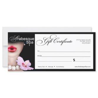 Beauty Spa Arabesque Gift Certificate
