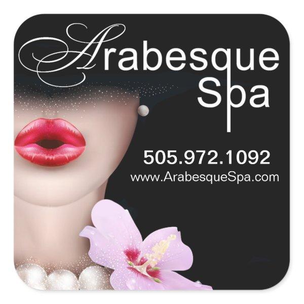 Beauty Spa Arabesque Product Square Sticker