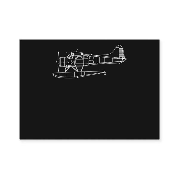 Beaver On Floats Sea Plane Pilot  Front & Back