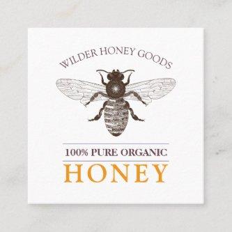 Bee Beekeeper Organic Honey Apiary Square Business Square