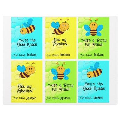 Bee Class Cards 6 Personalize Name