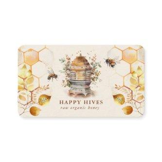 Bee Hive Beekeeper Watercolor