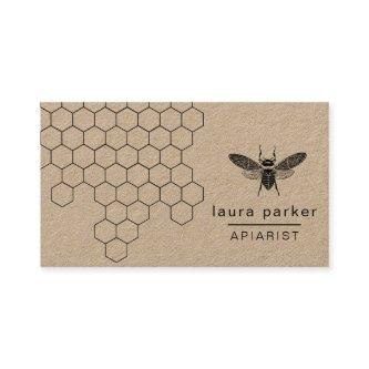 Bee Honey Seller Apiarist Hexagon vintage