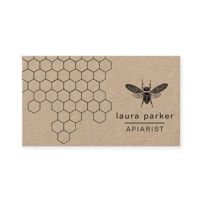 Bee Honey Seller Apiarist Hexagon vintage