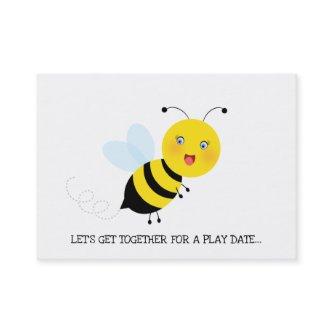 Bee in Tulip Garden Play Date Calling Card