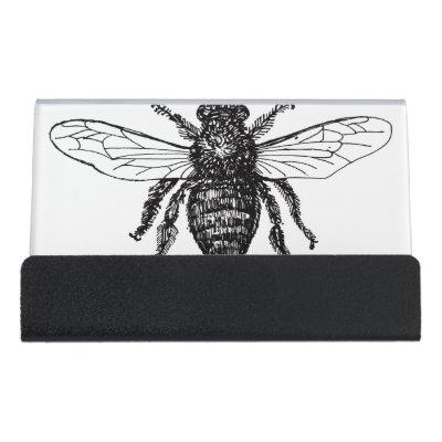 Bee Worker Honey Black Bumblebee Desk  Holder