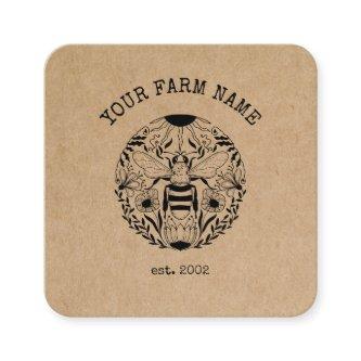 Beekeeper Apiarist Bee Farm Honeybees Honeycomb Square