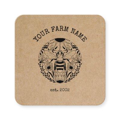 Beekeeper Apiarist Bee Farm Honeybees Honeycomb Square