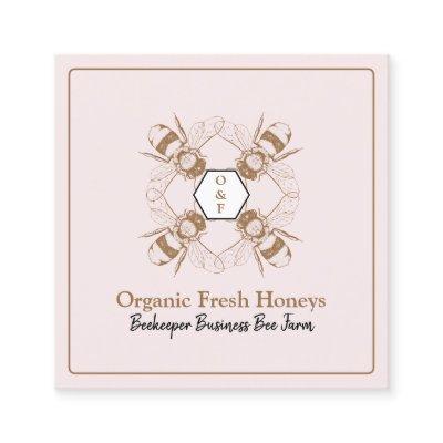 Beekeeper Bees Pink Honeycomb Farm Apiary Square