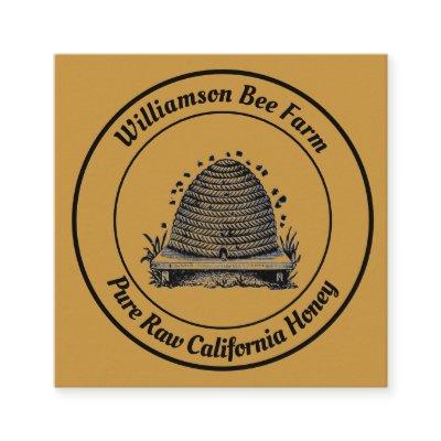BeeKeeper Honey Apairist Vintage Hive Design Square