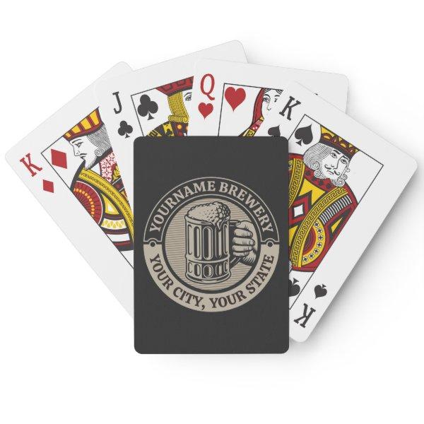 Beer Brewing Personalized NAME Brewery Big Mug  Poker Cards
