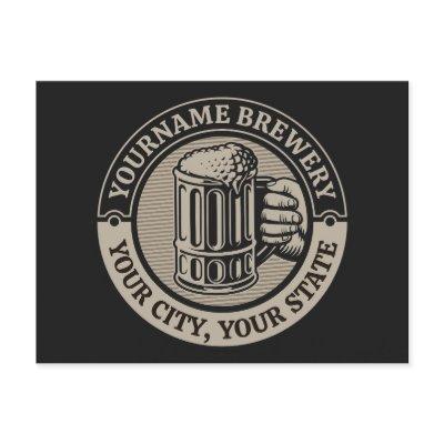Beer Brewing Personalized NAME Brewery Big Mug  Postcard