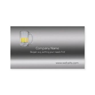 Beer Glass on metallic-look template