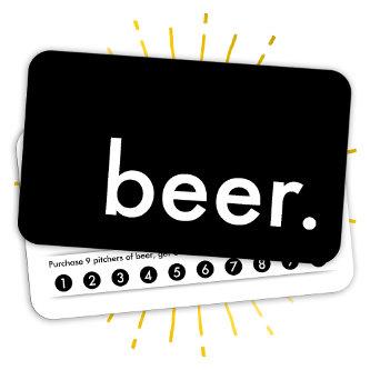 beer. loyalty punch card