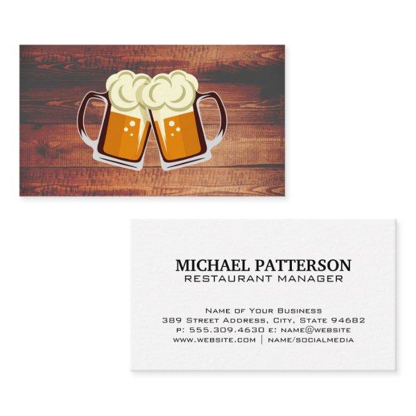 Beer Mugs Cheers Clink | Wood