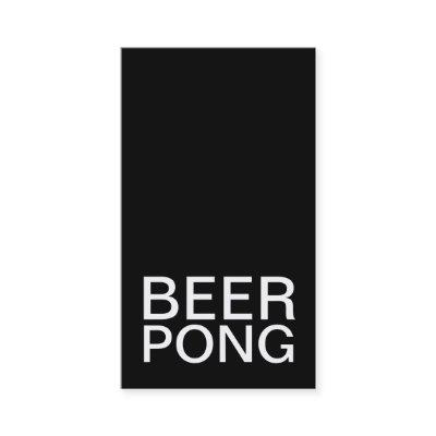 beer pong punch card
