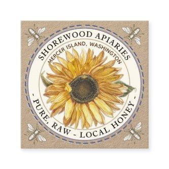 Bees and Sunflower Honey Kraft