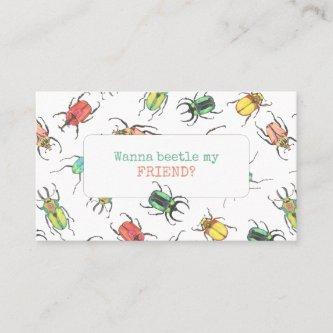 Beetles Lovebugs Kids Calling Card
