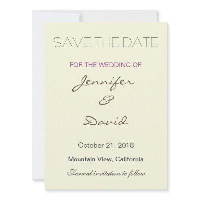 Beige Background Grey Modern Wedding Invitation