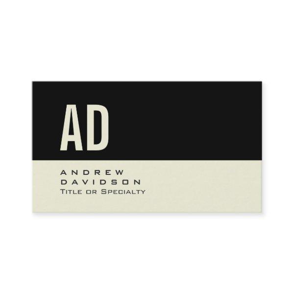 Beige Black Stripe Monogram Stylish