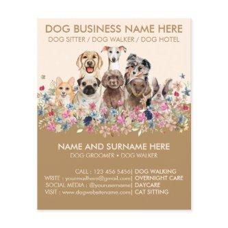 Beige Brown Botanical Dogs Flyer