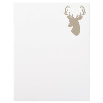 Beige Deer Head Silhouette