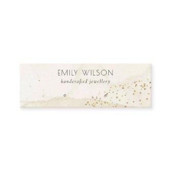 Beige Glitter Watercolor Gold Stud Earring Display Mini