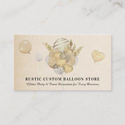 Beige Gold Festive Balloons Party Event Planner