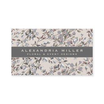 Beige Linen Floral | Gray Banner