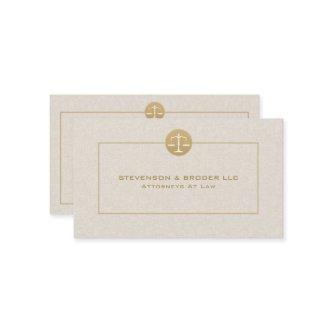 Beige Linen & Gold Logo & Typography