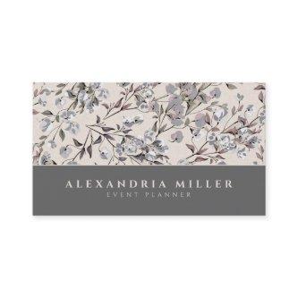 Beige Linen & Gray Floral