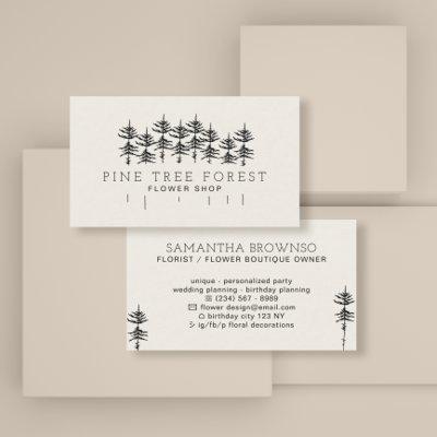 Beige Pine Tree Forest
