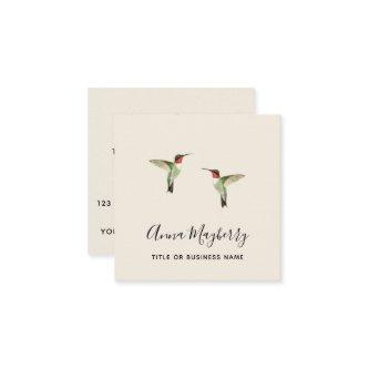 Beige Ruby-throated Hummingbirds Square