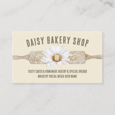 Beige Rustic Style Daisy Flower Bakery